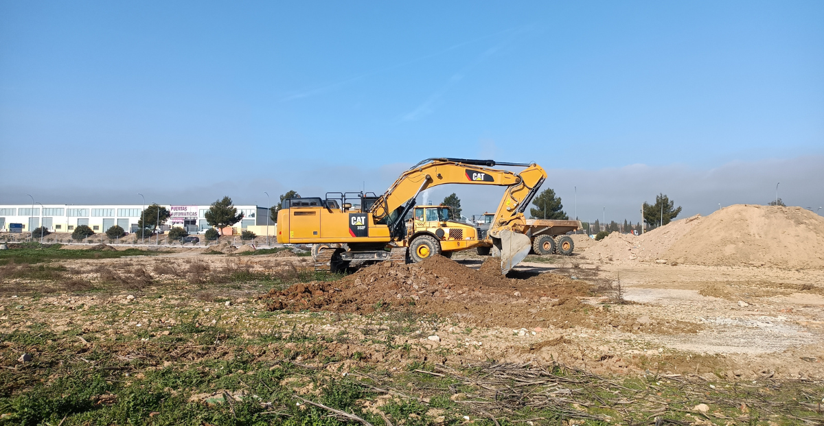 inicio obras nave logística en Yuncos