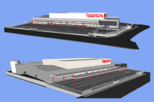 Inel Proyecto del nuevo centro Supercash en Gijón